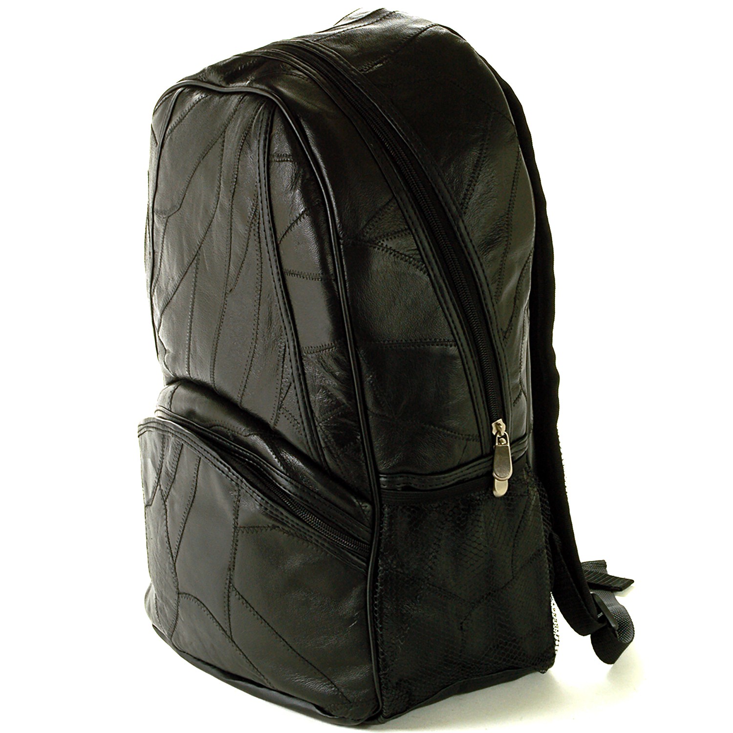 Laptop Backpack Patchwork Leather 15" Computer Case Travel Organizer